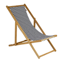 Udendørs stol - Strandstol af bambus og canvas - Model Soho