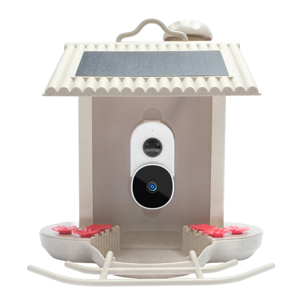 Krmítko pro ptáky s kamerou a AI rozpoznáváním ptáků pro zahradu - S vestavěným solárním článkem