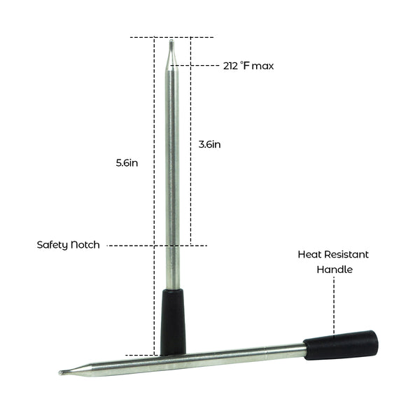 Madlavnings- og stege termometer - WIFI med stege-APP - Repeater sikrer lang distance mellem mobilen - Ovn, grill eller pande.