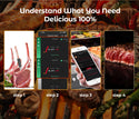 Kachen a Fritten Thermometer - WIFI mat Fritten APP - Repeater suergt fir eng laang Distanz tëscht dem Handy - Uewen, Grill oder Pan.