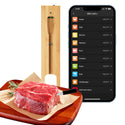 Kachen a Fritten Thermometer - WIFI mat Fritten APP - Repeater suergt fir eng laang Distanz tëscht dem Handy - Uewen, Grill oder Pan.