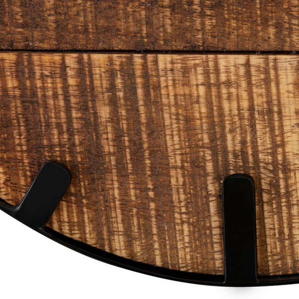 Orologio da parete in legno diametro 30 cm. Orologio da soggiorno moderno rotondo in legno vintage silenzioso. Realizzato in legno di mango.
