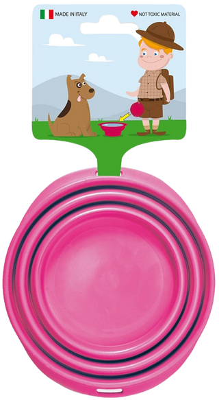  roz Bol pentru mâncare sau apă pentru câine sau pisică - Bară pliabilă - 0,7 litri - Mai multe culori