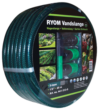 Water hose 1/2 "- 25 meters - with fittings and nozzles