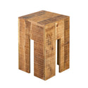 Čtvercová taburetka 28 x 45 x 28 cm květinový sloup taburetka květinová taburetka odkládací stolek mangové dřevo
