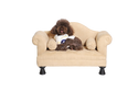 Hundesofa med 2 armlæn - beige - hundekurv