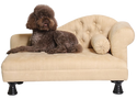 Hundesofa med 1 armlæn - beige - hundekurv