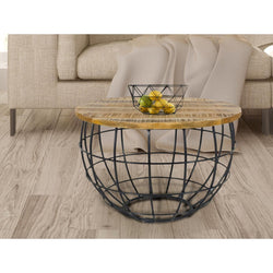 Bijzettafel duurzame salontafel salontafel rond Lexington ø 55 cm massief metalen frame