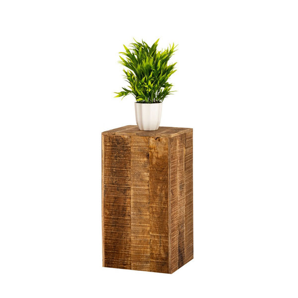Květinový sloup, květinový taburet z mangového dřeva - Rozměry 27x27 cm - výška 50 nebo 73 cm