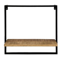 Mensola sospesa - mensola a muro - libreria - Struttura Dock in metallo nero - Misure 50x50x25 cm