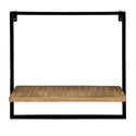 Hængehylde - væghylde - bogreol - Dock metalramme sort - Måler 50x50x25 cm