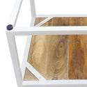 Soffbordsset med 2 fyrkantiga häckbord - Seattle - metallstomme