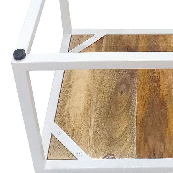 Soffbordsset med 2 fyrkantiga häckbord - Seattle - metallstomme