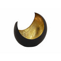 Suport de lumanare - suport de lumanare realizat in forma de luna/secera negru mat aurit in interior