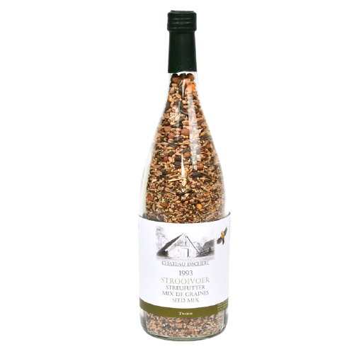 Karma dla ptaków - Butelki na wino z karmą dla ptaków - odpowiednie do karmniki „Wino i Twoja”