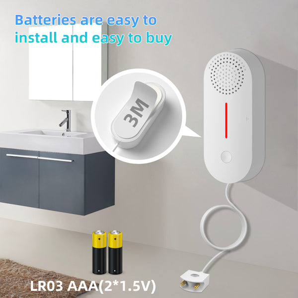 Alarm za curenje vode - Alarm za poplavu i vodostaj - Zvučni i svjetlosni alarm - WIFI s alarmom za vaš mobilni telefon