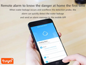 Alarm úniku vody - Alarm povodně a hladiny vody - Akustický a světelný alarm - WIFI s alarmem pro váš mobilní telefon
