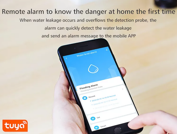 Συναγερμός για διαρροή νερού - Συναγερμός πλημμύρας και στάθμης νερού - Ακουστικός και ελαφρύς συναγερμός - WIFI με συναγερμό για το κινητό σας