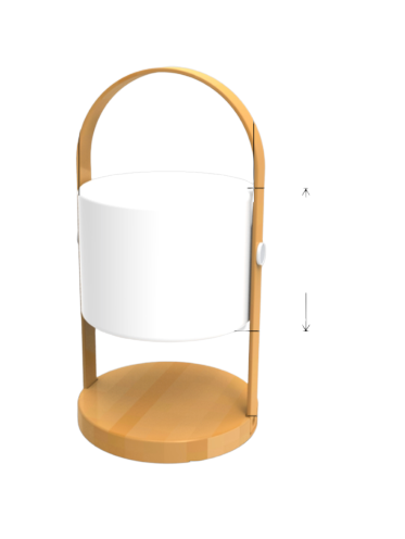 Lampe Nibe - Genopladelig med lang driftstid - til hus, have og/eller camping