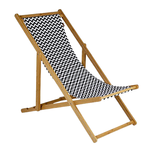 Udendørs stol - Strandstol af bambus og canvas - Model Soho
