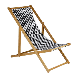 Silla de exterior - Silla de playa fabricada en bambú y lona - Modelo Soho