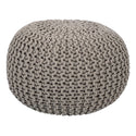 Pouf set of 3 - Diameter 55 cm knitted stool/floor cushion - Coarse knit look